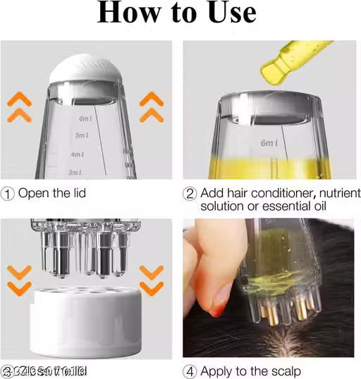 Hair oil applicator comb
